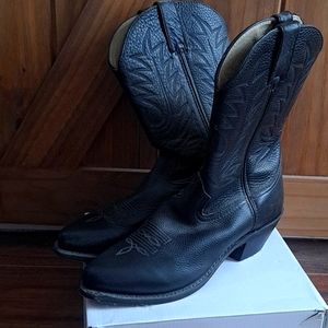 9.5 Durango Black Leather Western Boots
